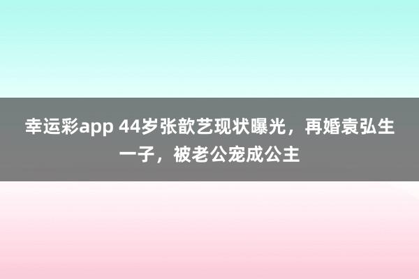 幸运彩app 44岁张歆艺现状曝光，再婚袁弘生一子，被老公宠成公主